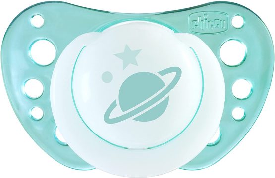 Chicco Physio Air Lumi Silicone Soother - 6 to 12 Months (2 Pieces, Multicolor) - Image 2