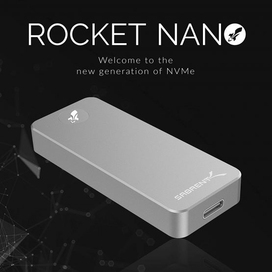 Sabrent 1TB Rocket Nano External Aluminum SSD (silver) (SB-1TB-NANO) - Image 3