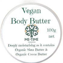 Vegan Body Butter with 100% natural ingredients & Aromatherapy oils by Me-Time Therapies. Ideal Vegan Beauty Christmas gift/Christmas stocking