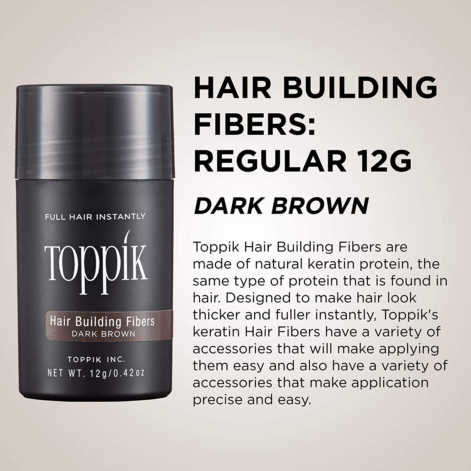 Toppik Hair Building Fibres Powder, for a Thicker-looking Hairline, Crown and Beard - Image 4