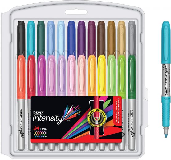 Bic Ink Mark-It Fine Point Permanent Markers 24 kg Assorted