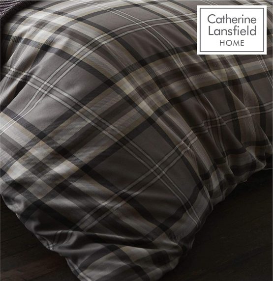 Catherine Lansfield Kelso Easy Care King Duvet Set Charcoal - Image 4