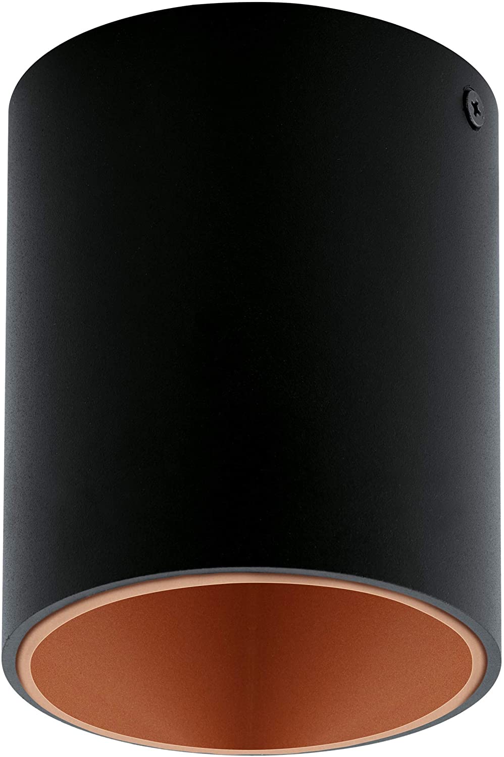 Eglo LED Ceiling Light Polasso, Single-Flame Ceiling lamp, Material: Aluminium, Plastic, Colour: Black, Copper, diameter : 10 cm