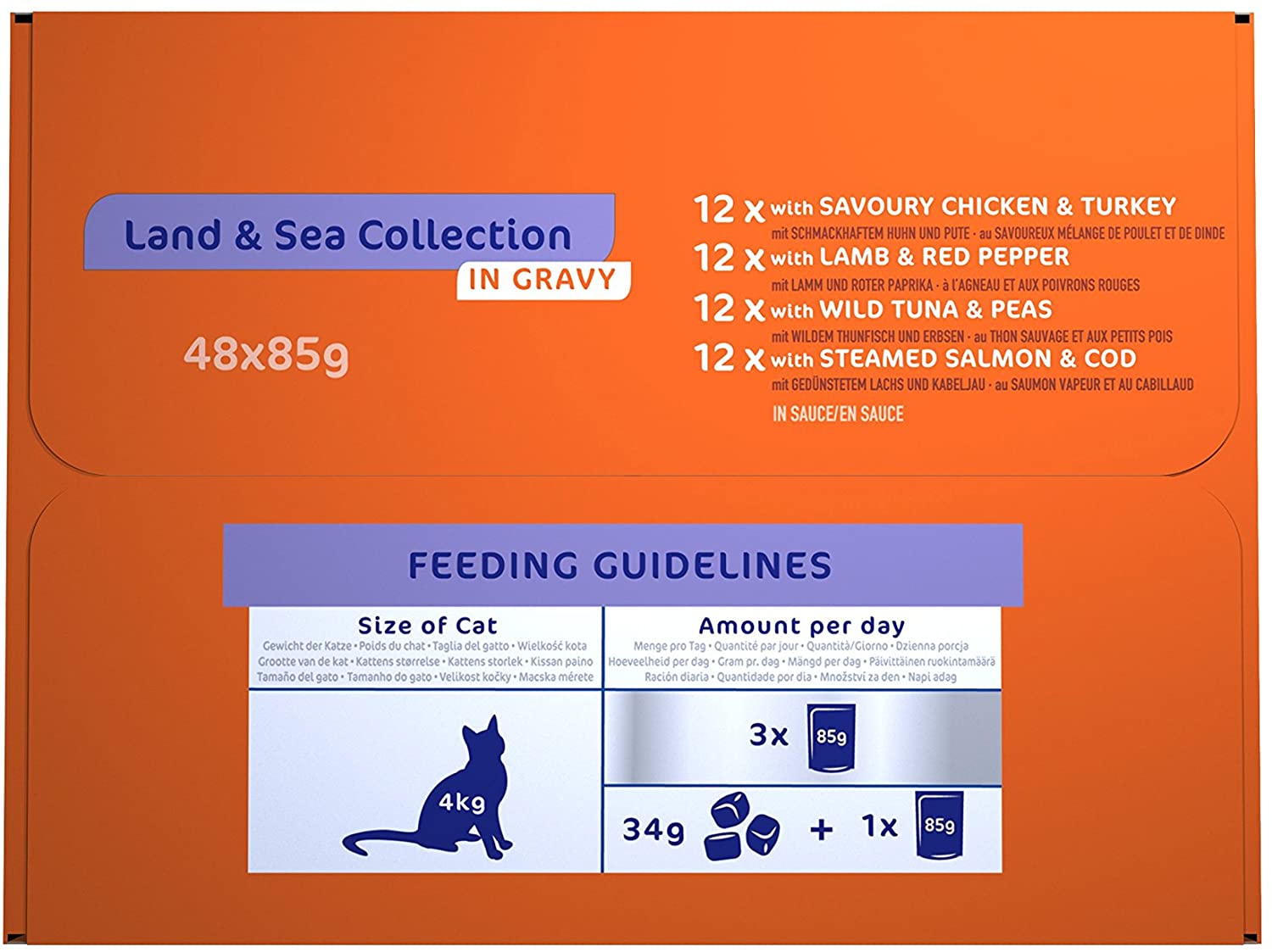 IAMS Adult Wet Cat Food Land & Sea in Gravy 48 x 85g, red, 1 count (Pack of 48) - Image 3