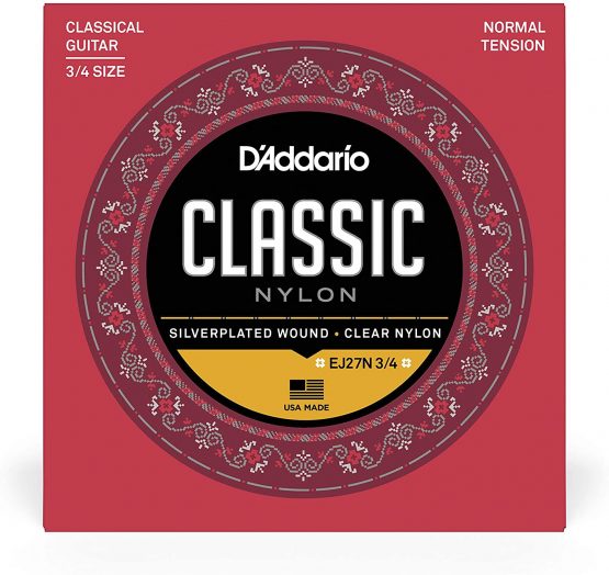 D'Addario EJ27N 3/4 Student Classics Normal (.029-.044) 3/4 Scale Classical Guitar Strings - Image 2