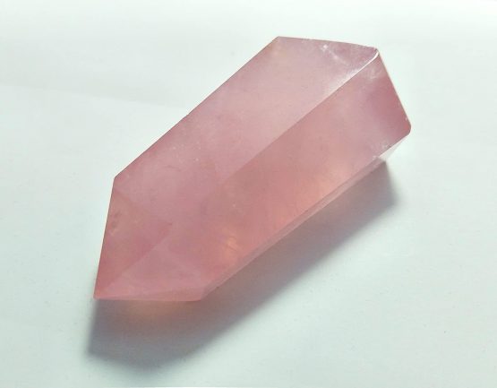 Healing Crystal Wands Point Faceted Prism Bars for Reiki Chakra Meditation Therapy Deco (Rose Quartz) - Image 4