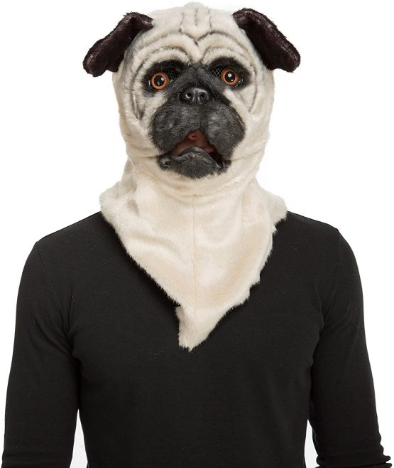 Viving Costumes 204680 Bulldog Mask with Movable Jaw, Multi Color, One Size