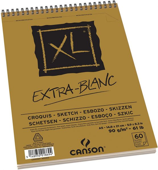CANSON XL® Extra Blanc, Extra White Sketchpad, DIN A5, 60 Sheets, 90 g/m2 - Image 2