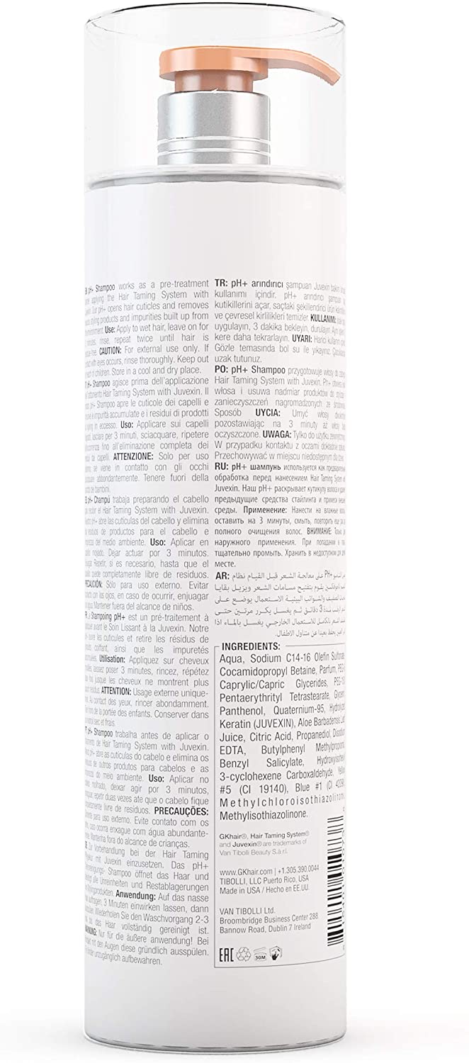 GK HAIR Global Keratin pH+ Pre-Treatment Clarifying Shampoo for Deep Cleansing Removes Impurities with Aloe Vera - Image 2