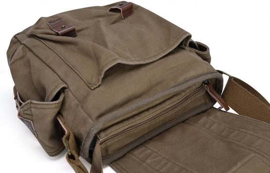 Gootium 21217AMG Vintage Canvas Messenger Bag Small Shoulder Bag,Army Green - Image 4