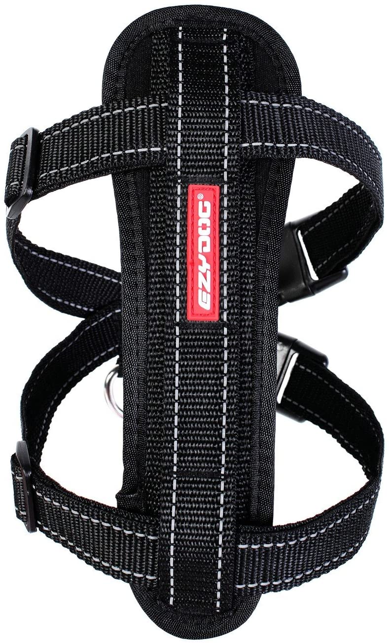 EzyDog Adjustable Chest Plate Harness, Small, Medium, XL, & Large Dogs, Step-In, No Pull, Comfort Soft-Touch, Reflective
