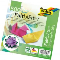 Folia Bringmann Folding Sheets 70 g/m² – 500 sheets in 10 Assorted Colours, 7,5 x 7,5 cm