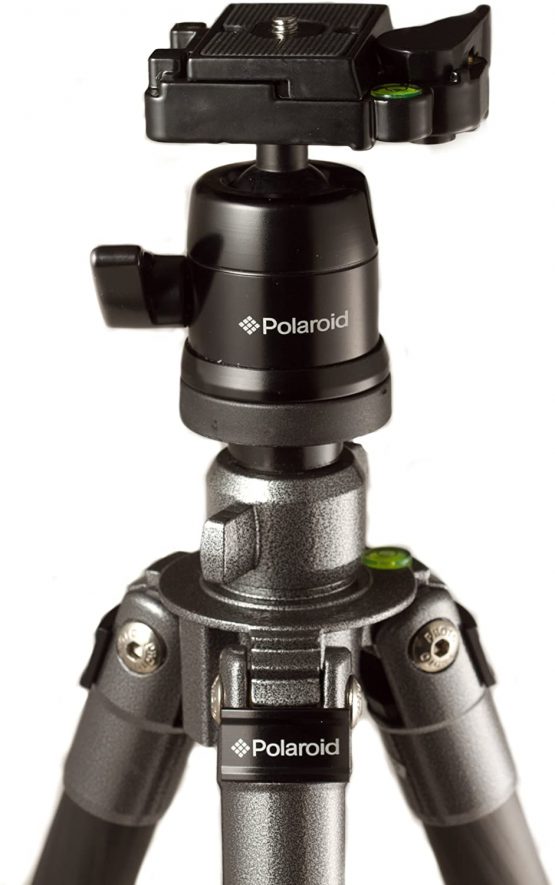 Polaroid 165 cm Carbon Fiber Tripod With Removable Ball Head and Quick Release Plate - Image 3