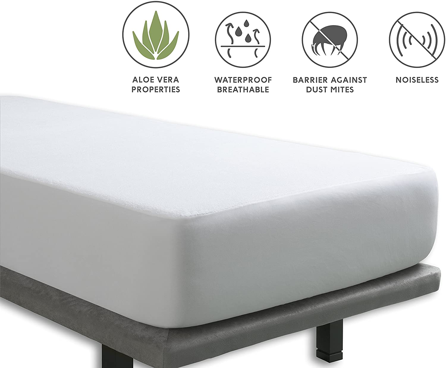 Tural - Protector de Colchón 160x190/200 cm, White, 160x190/200cm