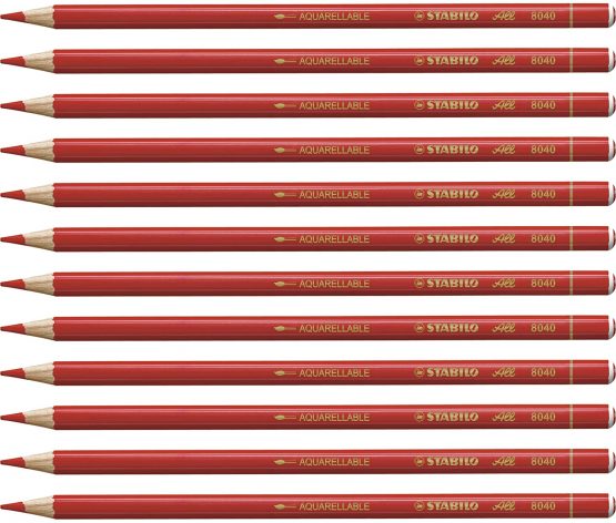 Marker Pencil - STABILO All Box of 12 Red