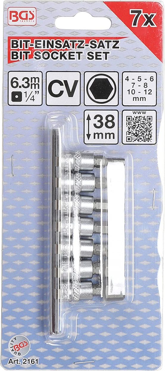 BGS 2161 | Bit Socket Set | 6.3 mm (1/4") Drive | internal Hexagon 4 - 12 mm | 7 pcs. - Image 4