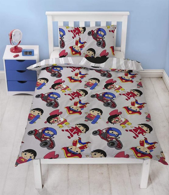 Ryans World Gang Single Duvet Cover | Reversible Official Merchandise Bedding | Featuring Red Titan, Combo Panda & Gus - Image 4