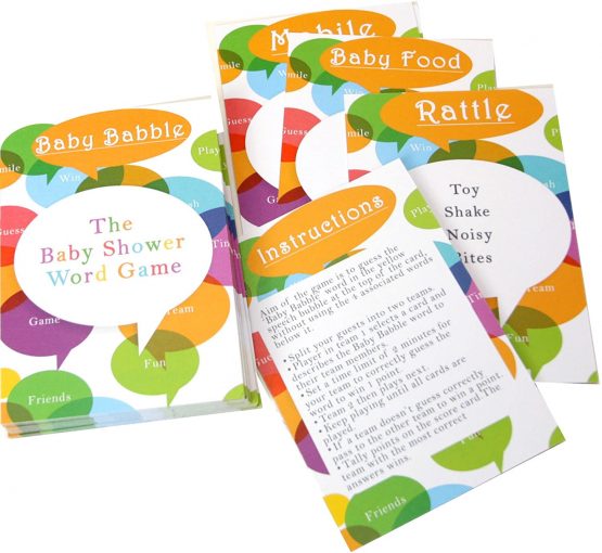 Baby Shower Games Pack for Up To 35 Players & Includes 3 Most Popular Games: Guess Mum's Tum, Pin The Dummy & Baby Word Babble Baby Shower Game. Ideal for Baby Shower Boy Game, Baby Shower Girl Game, - Image 3