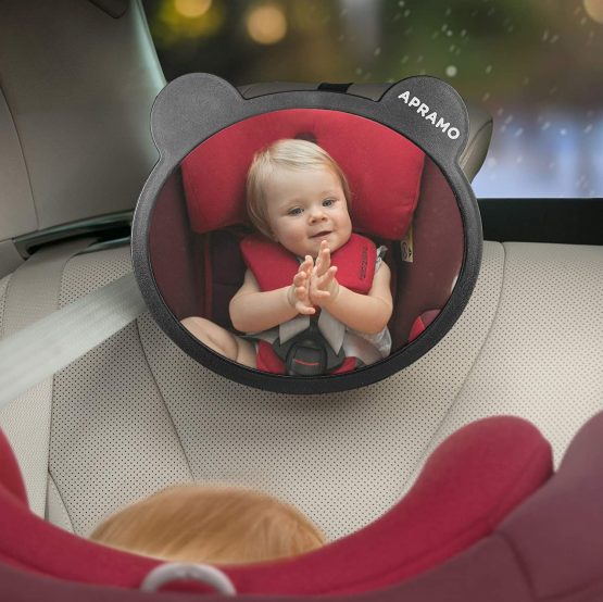 APRAMO Baby Car Mirror with Ears for Back Seat Adjustable Baby Rear View Car Mirror Safe and Adjustable - Image 3