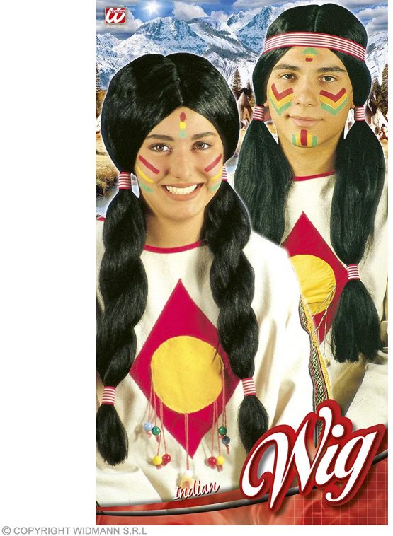 Ladies Indian Deluxe (Man/Woman) Wig for Hair Accessory Fancy Dress - Image 4