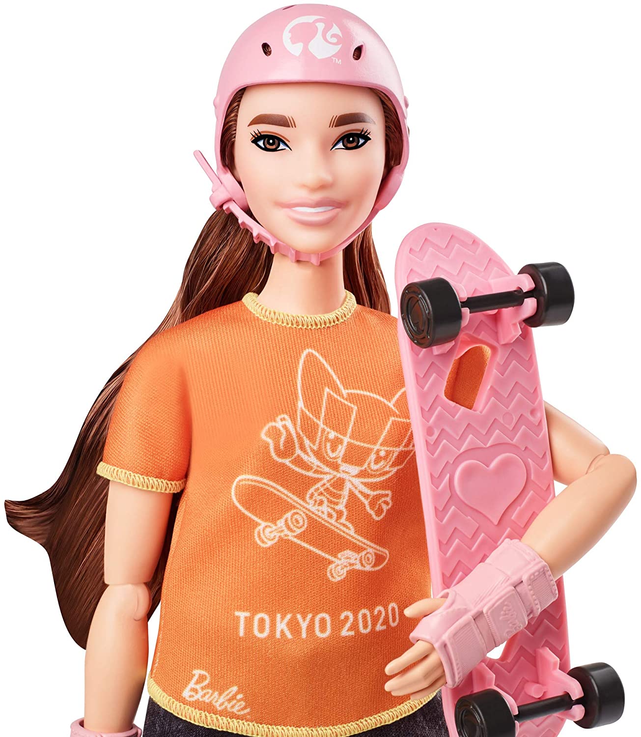 Barbie GJL78 Skateboarder Doll, Gold,grey,orange,pink, Standard Size - Image 2