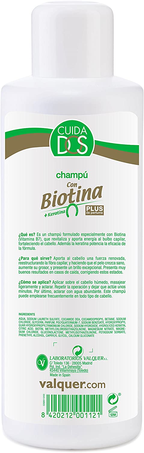VALQUER Revitalizing Shampoo with Biotin & Keratin, 1 l (Pack of 1) - Image 2