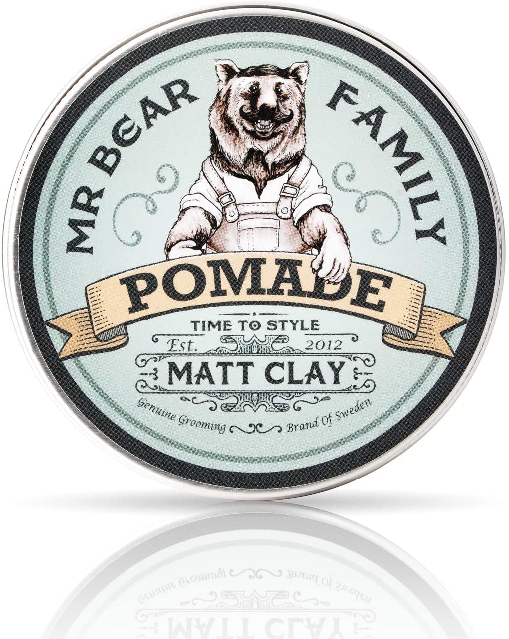Matte Hair Pomade for Men, Medium Hold Water Based Mens Hair Styling Pomade Contains Volumising Kaolin Clay + Bentonite Clay
