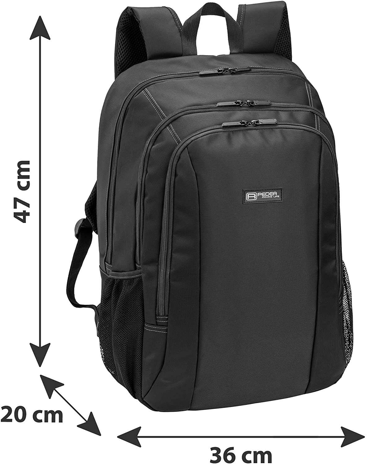 Pedea First One sacoche d'ordinateurs portables 45 cm (17.7") Sac à dos Noir, Gris, Grey, 17,3 Zoll (43,9 cm) - Image 2