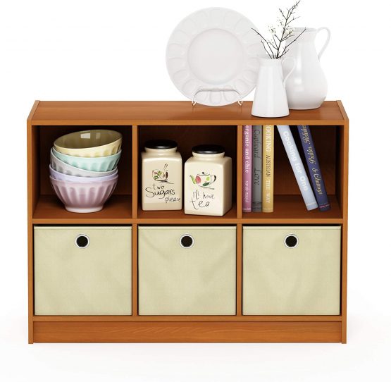 Furinno Bookcases, Wood, Americano/Medium Brown, one size - Image 3