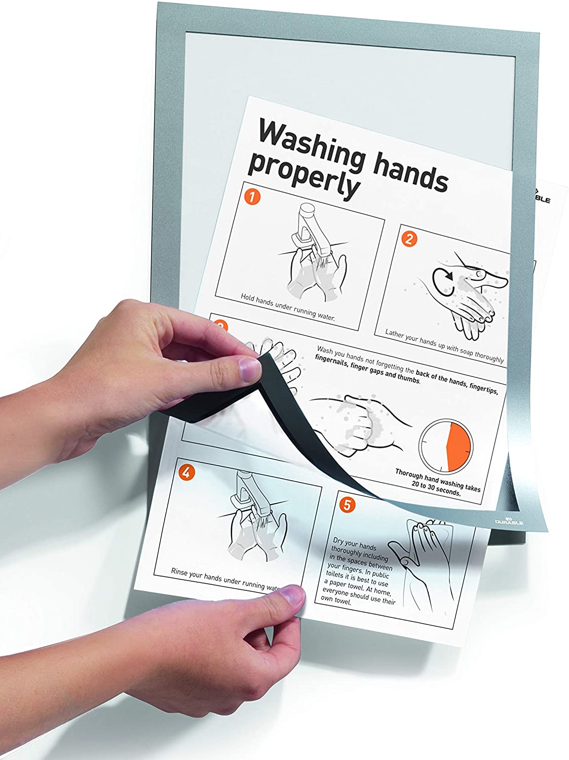 Durable DURAFRAME SelfAdhesive Frame A4 Format in Red