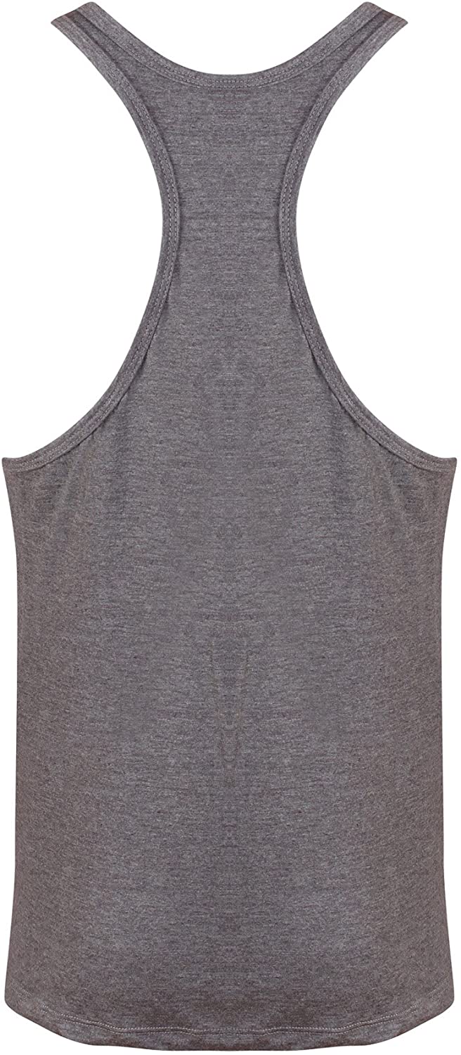 Gold's Gym GGVST003 Men's Muscle Joe Premium Stringer Vest, Grey Marl, L - Image 2