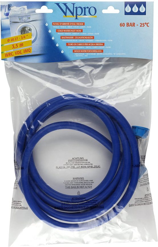 Wpro Hose Extension for Washing Machine (Length 3.5m/60 bar Pressure) - Image 2