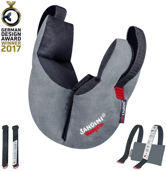 SANDINI SleepFix® Kids Outlast® – Child neck pillow/ Neck cushion with support function and temperature regulation – Child seat accessory for car/ bike/ travel – Prevents tilting of the head during sleep - Image 2
