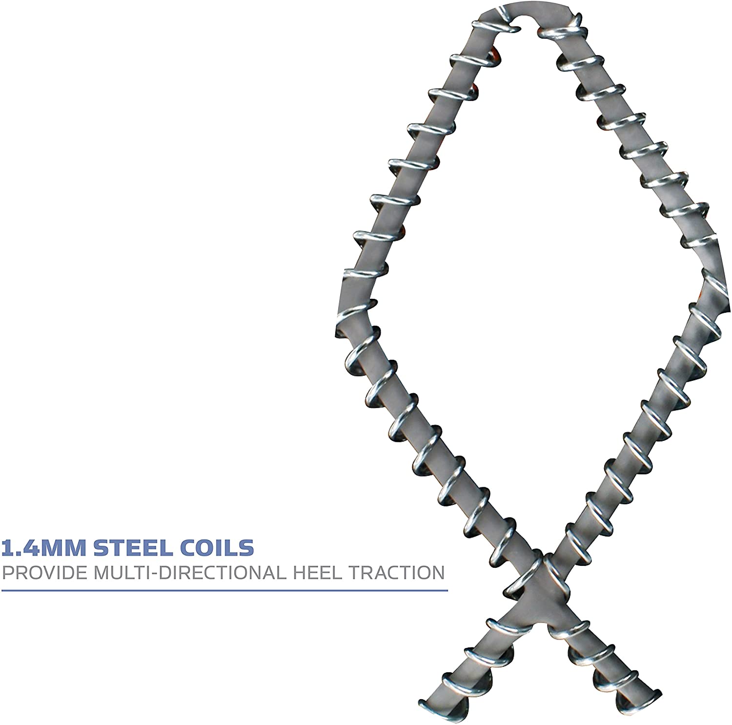 YakTrax Run Ice & Snow Grips for Running Shoes 3mm Carbide-Steel Spikes & 1.4mm Stainless-Steel Coils - Image 4