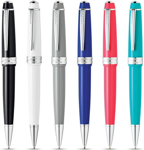 Cross Bailey Light Refillable Click-Off Cap Resin Gel Ink Rollerball Pen, Medium Ballpoint, includes Premium Gift Box and Black Cartridge, 1 Pack, Glossy Black - Image 3