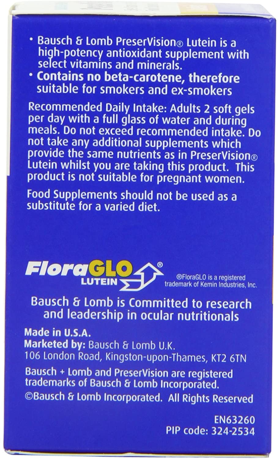 PreserVision Lutein by Bausch + Lomb, Lutein, Zinc, Copper and Vitamin C and E, Eye Vitamin and Mineral Food Supplement - Image 4
