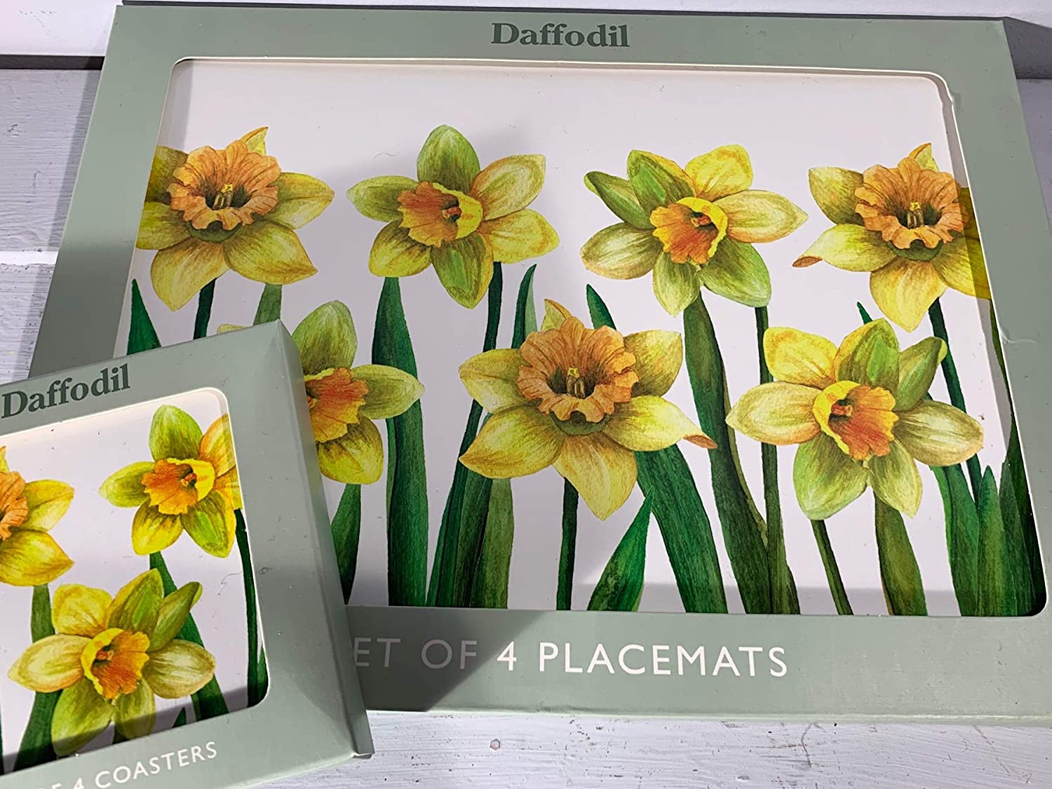 Daffodil Placemats and Coasters Set of 4 Leonardo Collection