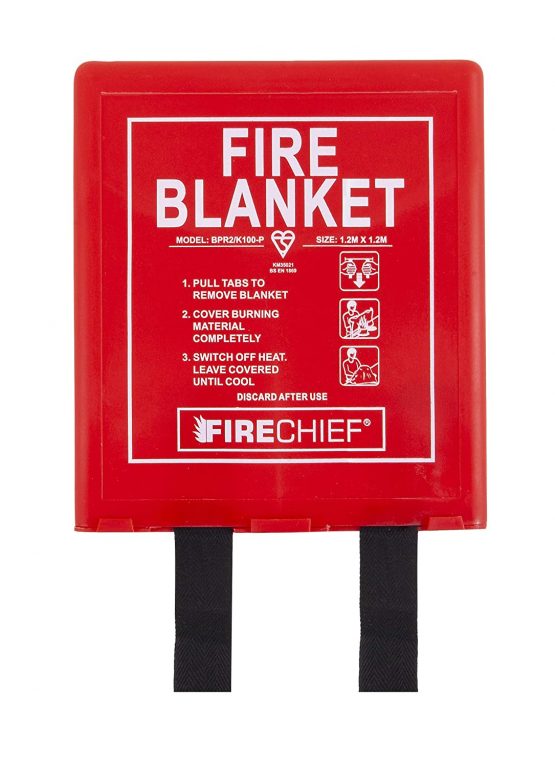 Firechief Bpr2/K100-P Fire Blanket, Rigid Case, 1.2 M x 1.2 M, Red
