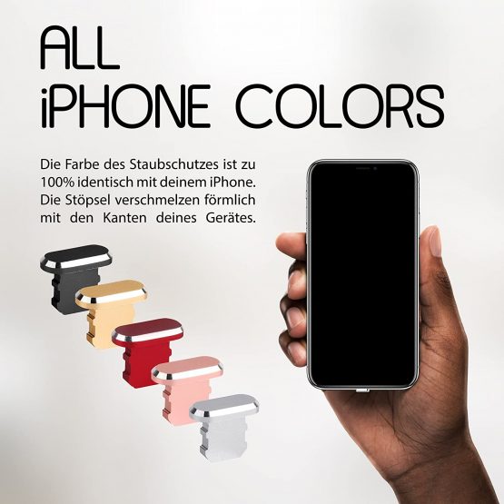 innoGadgets Anti-dust plug compatible with iPhone | Dust cap, dust protection - charging connector cover - Image 2