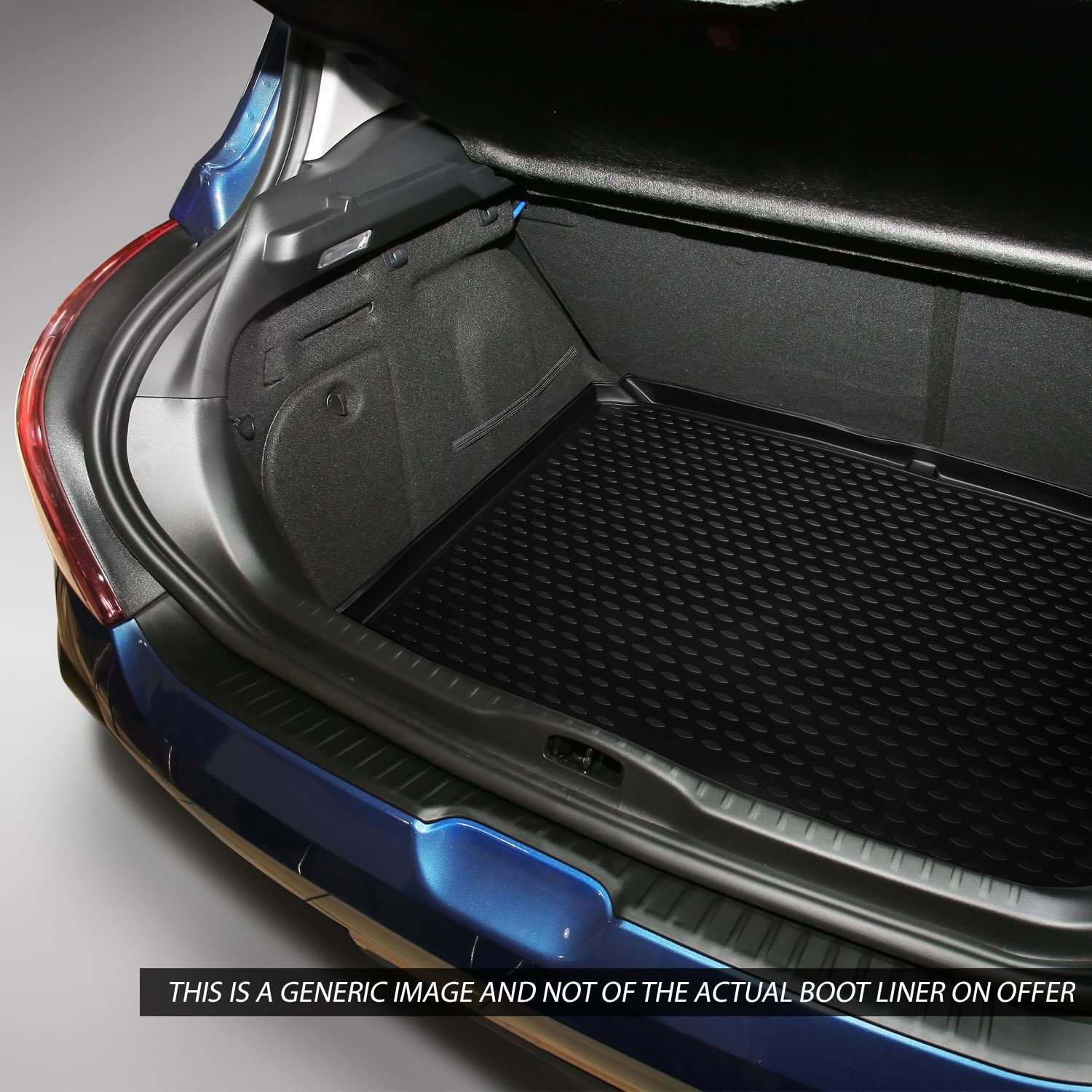 Novline MAT053 Custom Tailored Fit Black Rubber Boot Liner Mat (with Full Spare Wheel) - Image 2