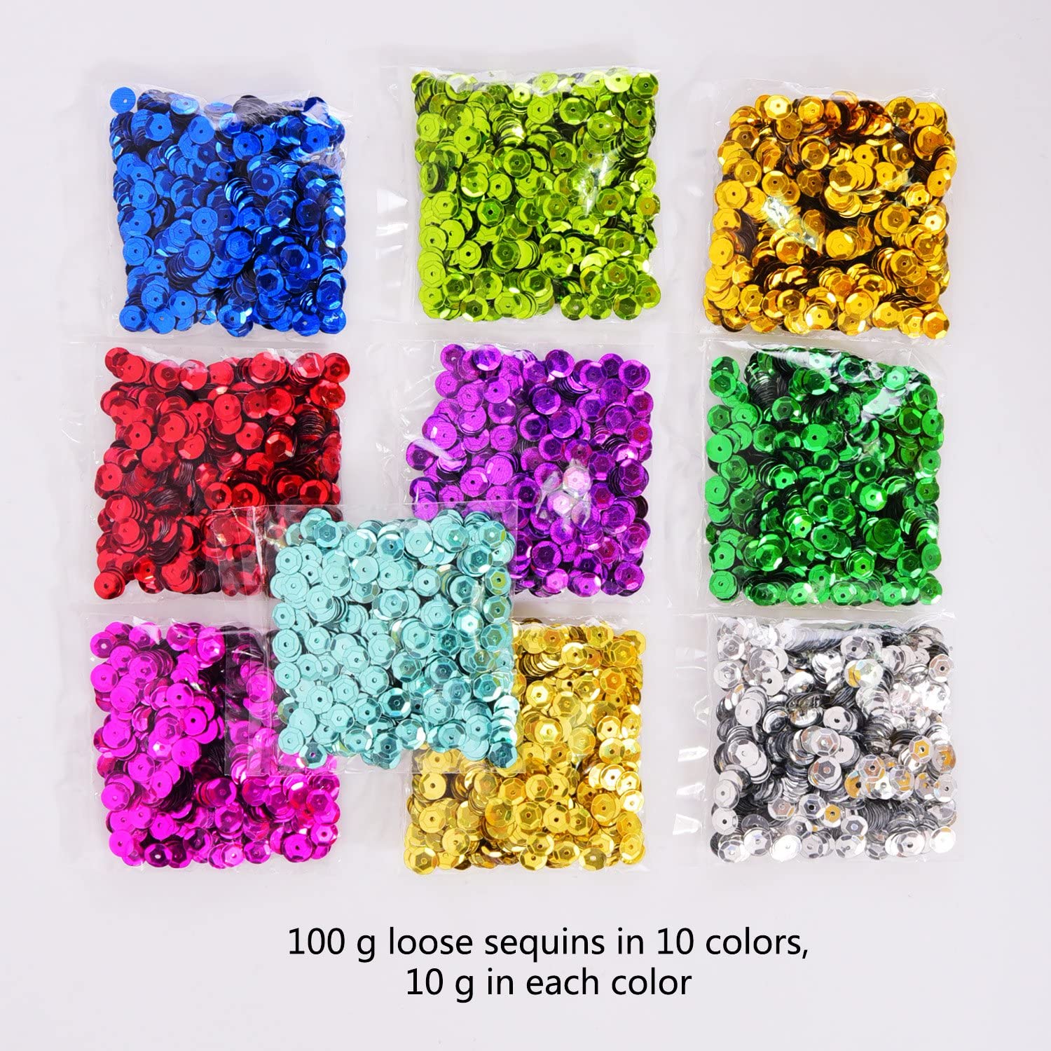 Loose Sequins Bulk Cup Sequin Iridescent Spangles for DIY Arts Crafts