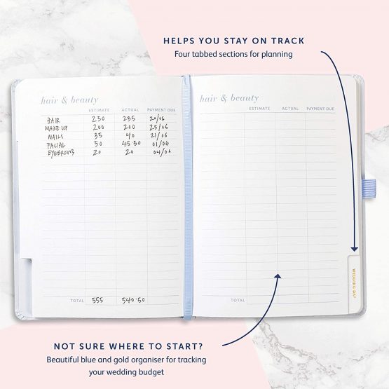 Busy B Wedding Budget Book - Monthly Budget Planner with Pockets, One Size - Image 4