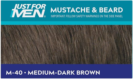 Just for men Moustache & Beard Medium-Dark Brown Dye, Eliminates Grey for a Thicker & Fuller Look – M40 - Image 4