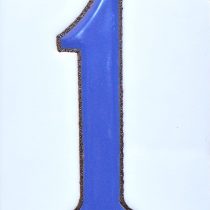House numbers 6 inch. Handpainted house number tiles for signs, addresses and names. Address numbers for houses. House address numbers and letters. Design ARCO GRANDE 5,86" x 2,91" (NUMBER 1)