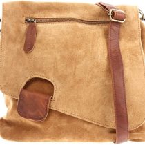 LECONI Shoulder Bag Suede + Genuine Cow Leather Used-Look Vintage Women + Men Handbag Leisure Cross-Body Handbag 29x29x6cm LE3027