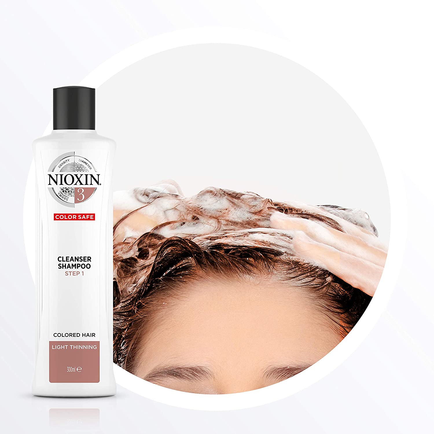 Nioxin 3-Part System, System 3 Coloured Hair with Light Thinning, Hair Thickening Treatment, Scalp Therapy, Shampoo 300ml - Image 3