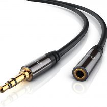 5m audio cable - jack extension lead for AUX inputs - solid metal plug - 3.5mm plug to 3.5mm socket - Stereo Sound for Smartphone Headphone Tablet