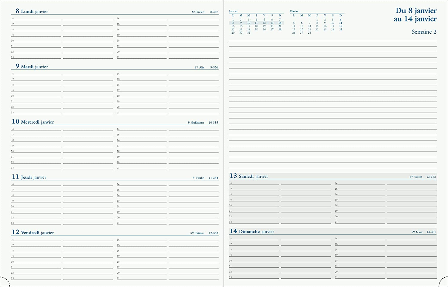 Exacompta 27472E Weekly Diary Space 27 Barbara 21 x 27 cm January to December 2021 Random Colours - Image 3