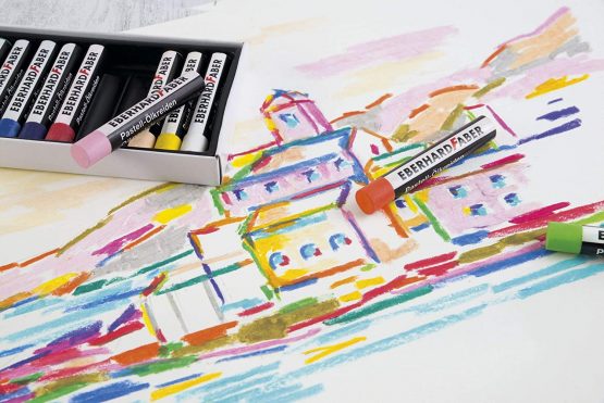 Eberhard Faber Oil Pastel Crayons Cardboard Box of 12 - Image 3
