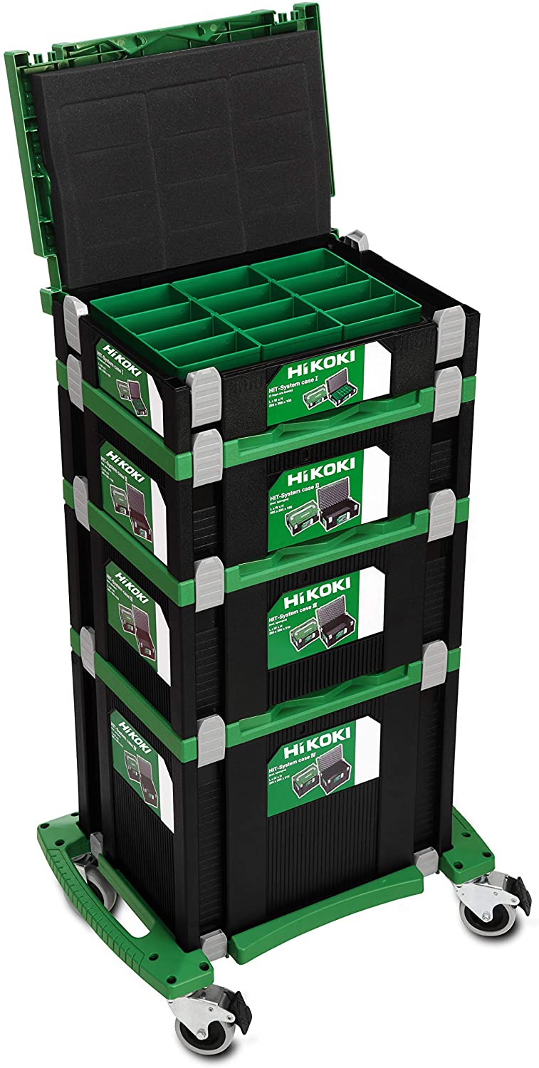 HitachiHikoki 402540 Transportkoffer, Kunststoff, Grün Schwarz, 295x395x210 mm, Green / Black - Image 3
